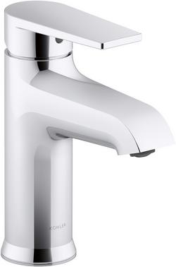 Single Handle Monoblock Bathroom Sink Faucet in Polished Chrome