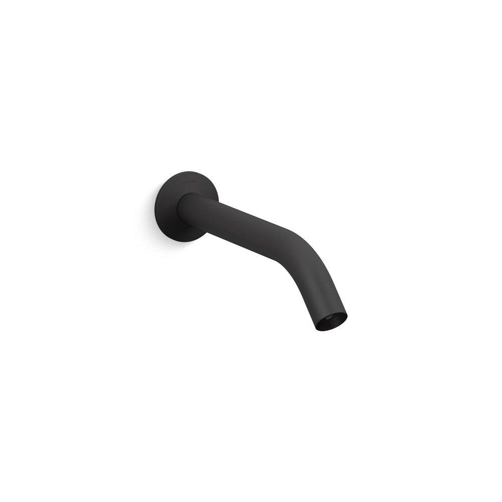 KOHLER Matte Black 1-1/2 x 1/2 x 9-7/16 in. NPT Metal Spout 