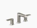 KOHLER Vibrant Brushed Nickel Two Handle Widespread Bathroom Sink Faucet 