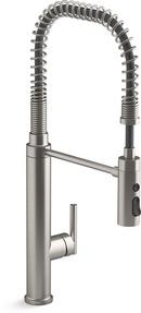 KOHLER Vibrant® Stainless Single Handle Kitchen Faucet with Three-Function Spray and Magnetic Docking 