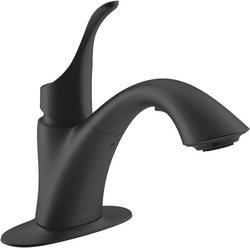 Single Lever Handle Laundry Faucet in Matte Black