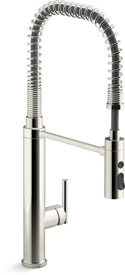 Single Handle Pull Down Kitchen Faucet in Vibrant&reg; Polished Nickel