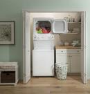 GE&reg; White 26-3/4 x 75-7/8 x 30-7/8 in. 5.9 cu. ft. 30A Front Load Washer 