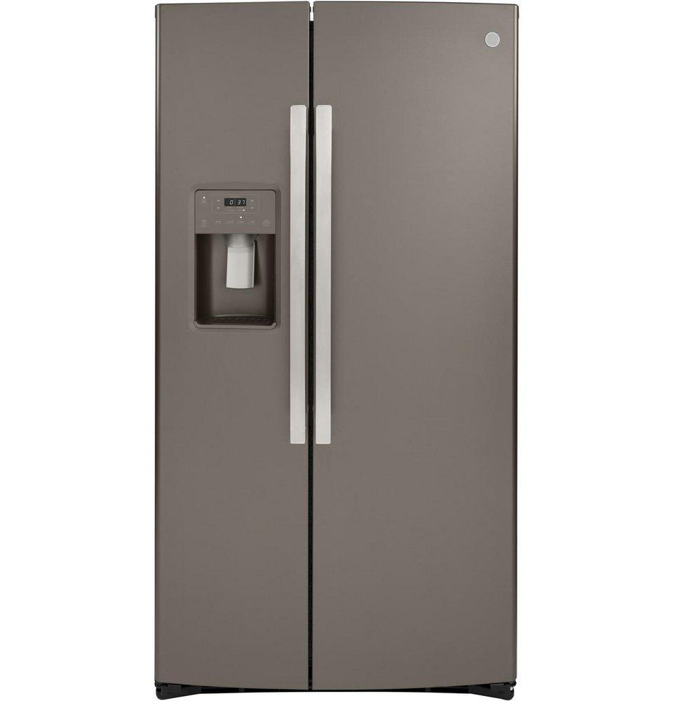 GE&reg; Fingerprint Resistant Slate 35-3/4 in. 25.1 cu. ft. Side-By-Side Refrigerator 
