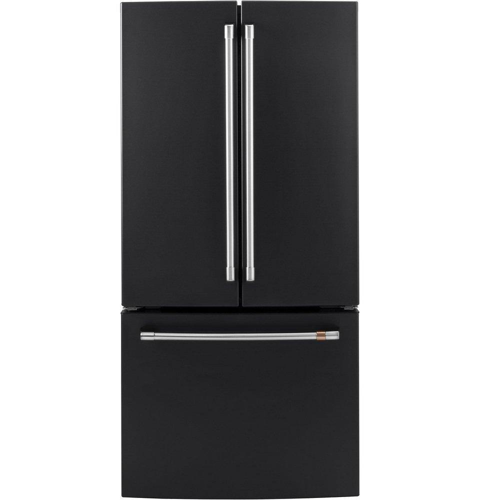 Cafe™ Matte Black 32-3/4 in. 18.6 cu. ft. Counter Depth and French Door Refrigerator 
