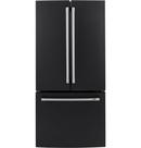 32-3/4 in. 18.6 cu. ft. Counter Depth and French Door Refrigerator in Matte Black