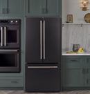 Cafe™ Matte Black 32-3/4 in. 18.6 cu. ft. Counter Depth and French Door Refrigerator 