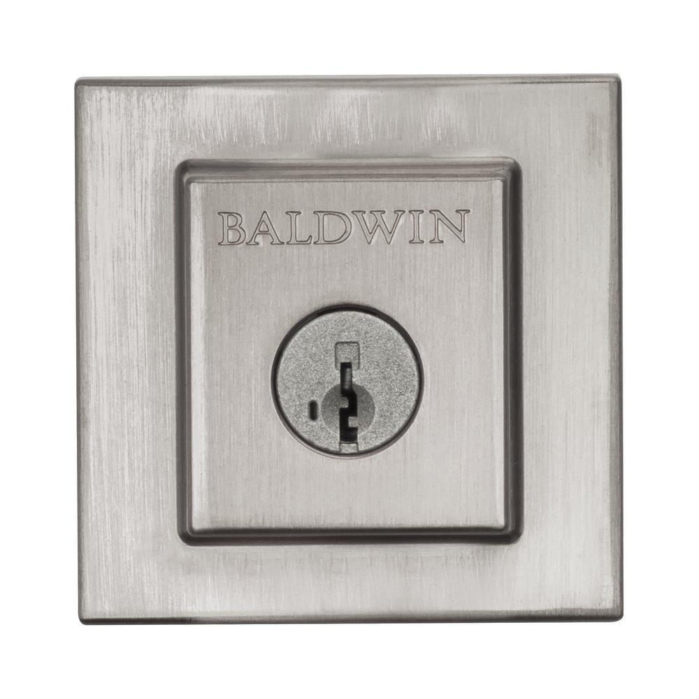 Baldwin Hardware Satin Nickel Brass Deadbolt Lock 