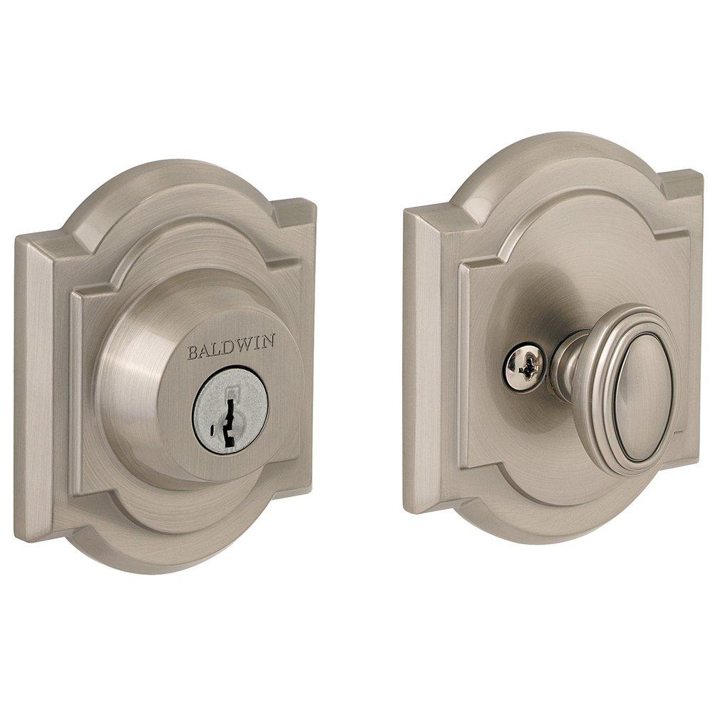Baldwin Hardware Satin Nickel Brass Deadbolt Lock 