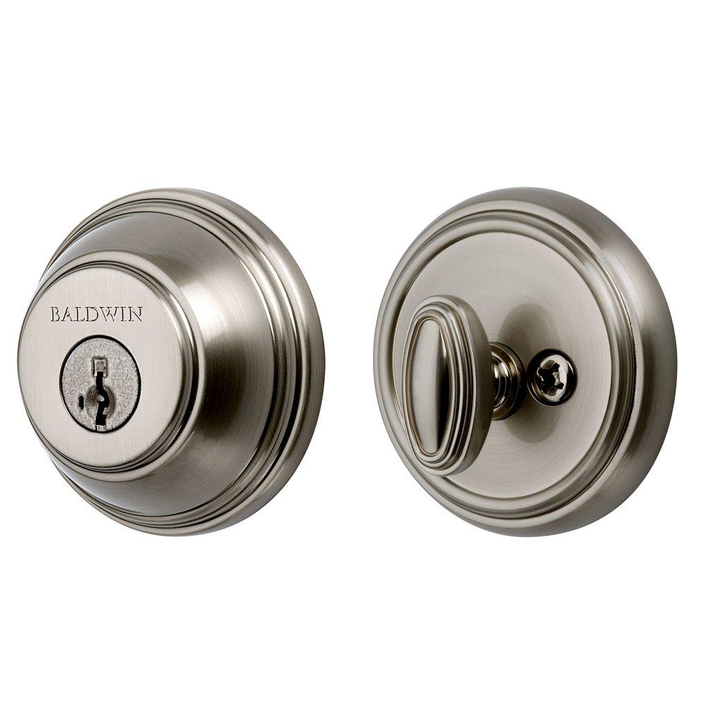 Baldwin Hardware Satin Nickel Brass Deadbolt Lock 