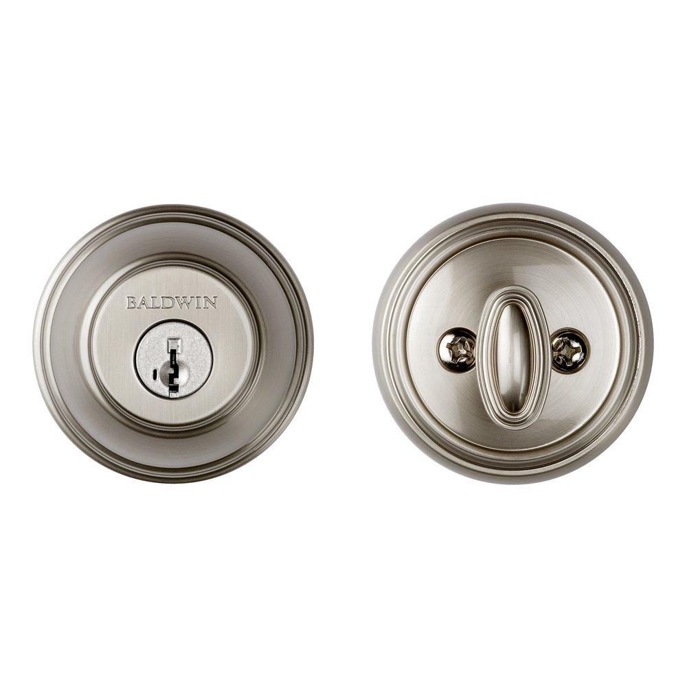 Baldwin Hardware Satin Nickel Brass Deadbolt Lock 