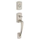 Brass Door Lever in Satin Nickel