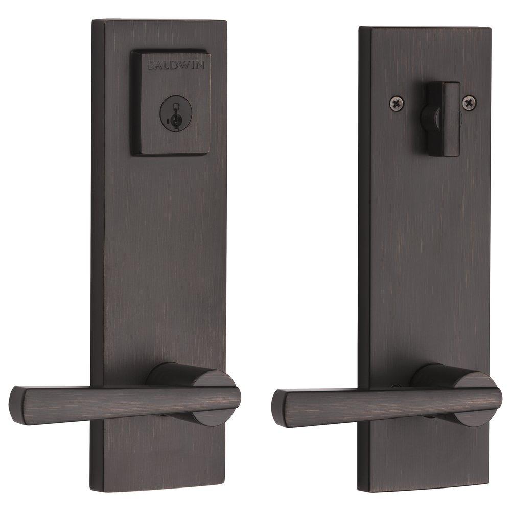 Baldwin Hardware Venetian Bronze Keyed Entry Handle & Lock Set 