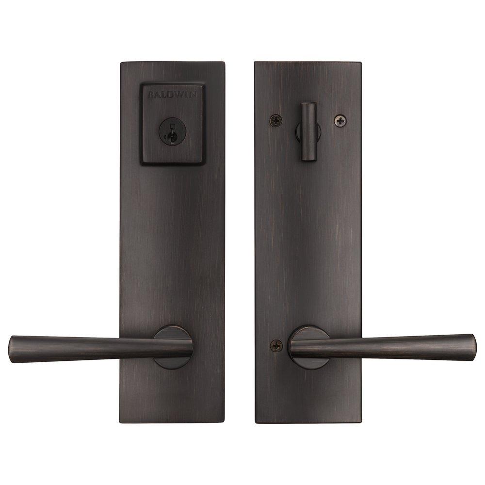 Baldwin Hardware Venetian Bronze Keyed Entry Handle & Lock Set 