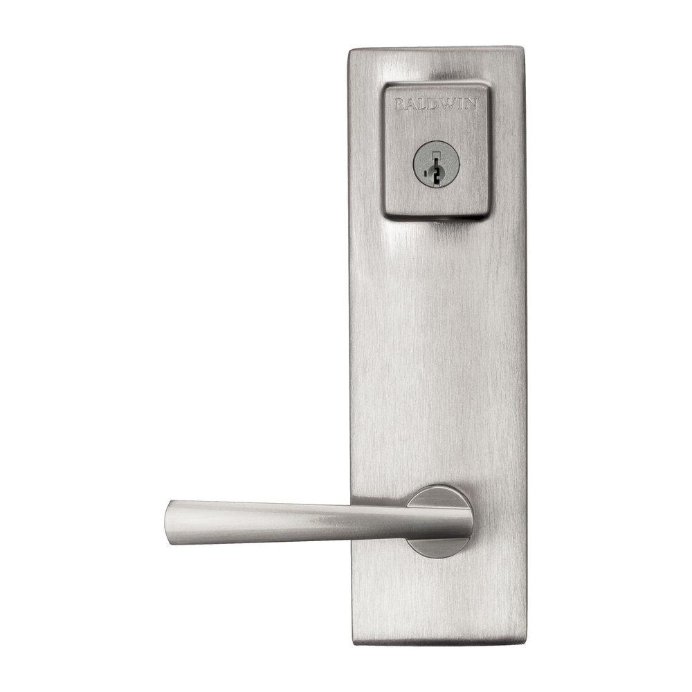 Baldwin Hardware Satin Nickel Keyed Entry Handle & Lock Set 