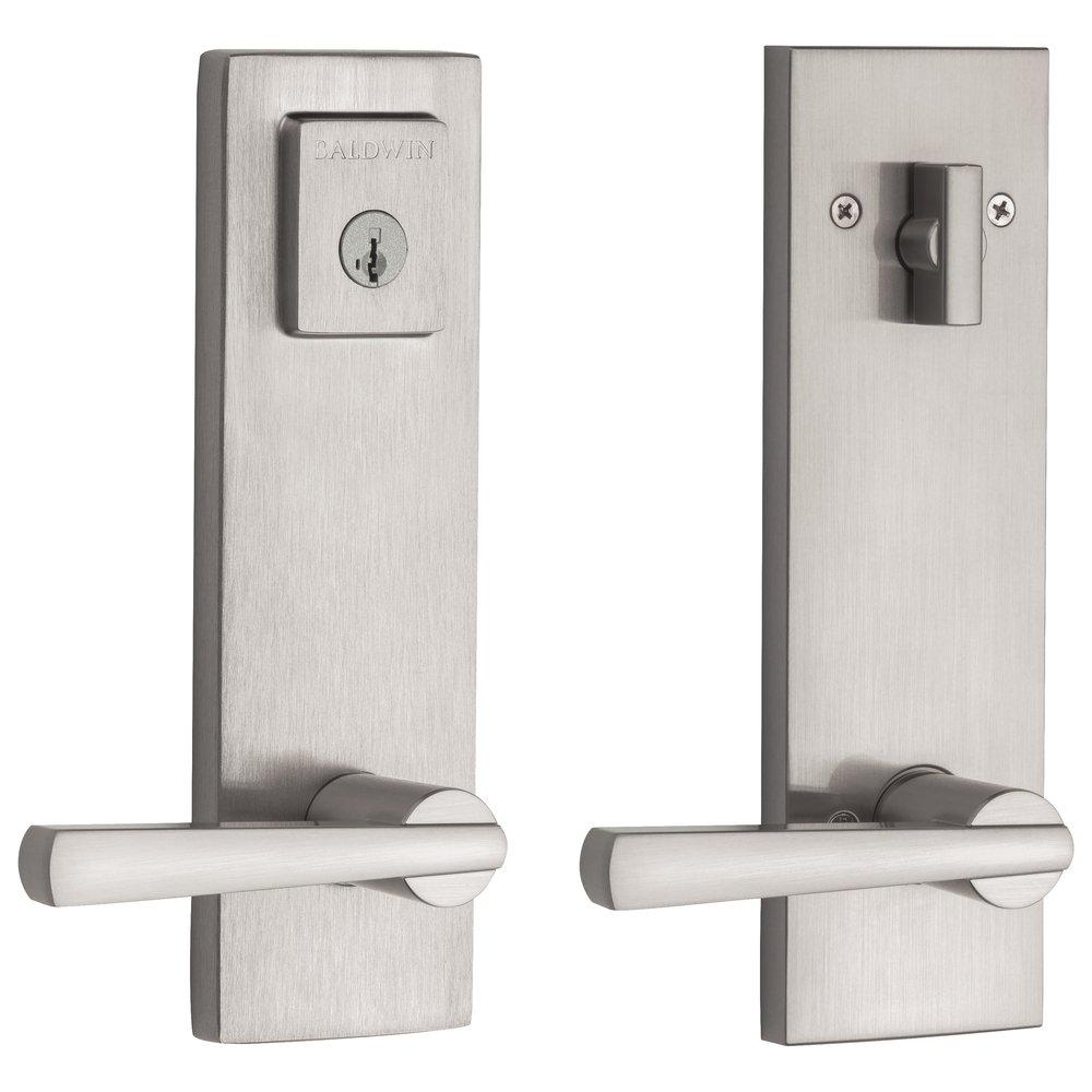 Baldwin Hardware Satin Nickel Keyed Entry Handle & Lock Set 