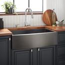 36 x 21 in. Stainless Steel Single Bowl Farmhouse Kitchen Sink in Gunmetal Black
