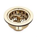 3-1/2 in. Wing Nut Brass Basket Strainer in Polished Brass
