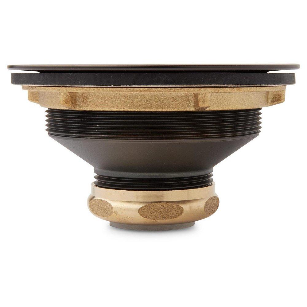 Signature Hardware Oil Rubbed Bronze 3-1/2 in. Brass Basket Strainer with Lift Stopper 