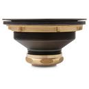 Signature Hardware Oil Rubbed Bronze 3-1/2 in. Brass Basket Strainer with Lift Stopper 