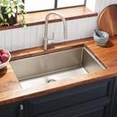 32 in. x 18 in. Stainless Steel 1 Bowl Undermount Kitchen Sink in Pewter