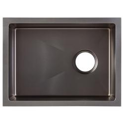 15 x 20 in. Stainless Steel Single Bowl Undermount Prep Sink in Gunmetal Black
