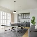 Signature Hardware Gunmetal Black 19 x 20 in. No Hole Stainless Steel Single Bowl Undermount Prep Sink 