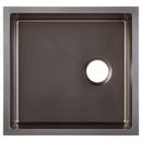Signature Hardware Gunmetal Black 19 x 20 in. No Hole Stainless Steel Single Bowl Undermount Kitchen Sink 