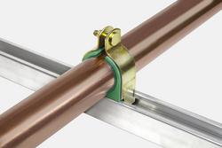 1-1/2 in. Yellow Zinc High Temperature Cushioned Tubing Strut Clamp