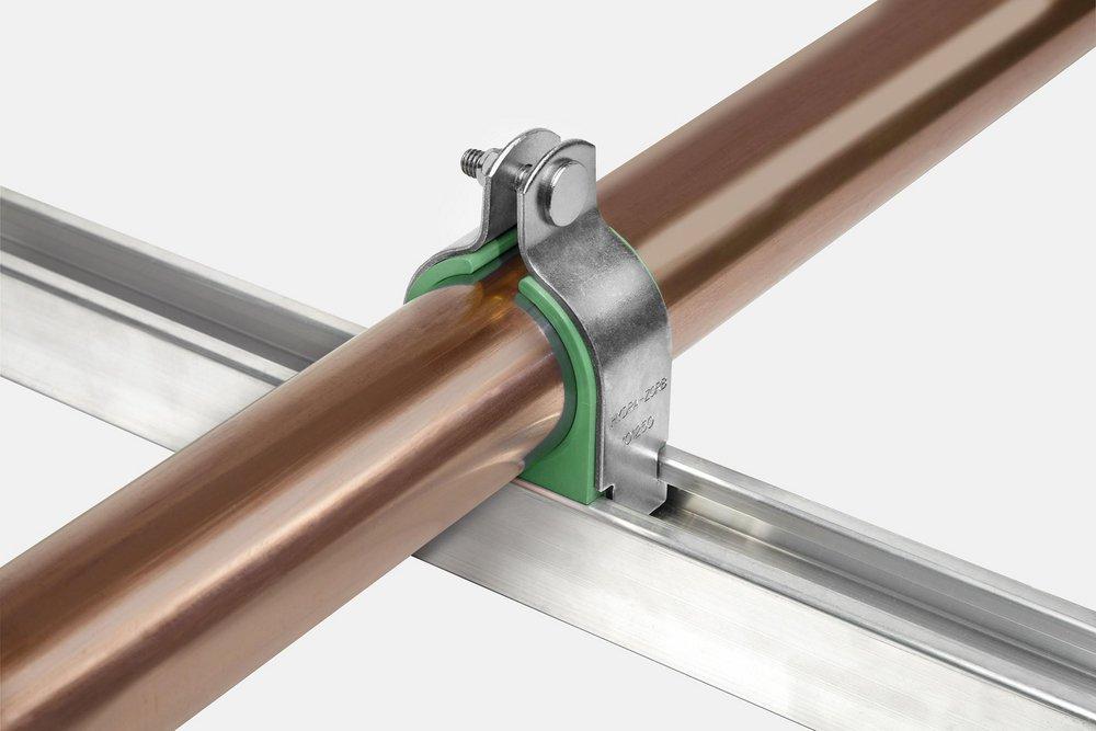 FNW&reg; 304SS High Temperature Cushioned Tubing Strut Clamp 