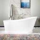 67 x 31-1/2 in. Freestanding Bathtub End Drain in White