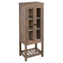 24 x 61-1/4 in. Linen Tower in Grey Wash Pine with Antique Brass Hardware