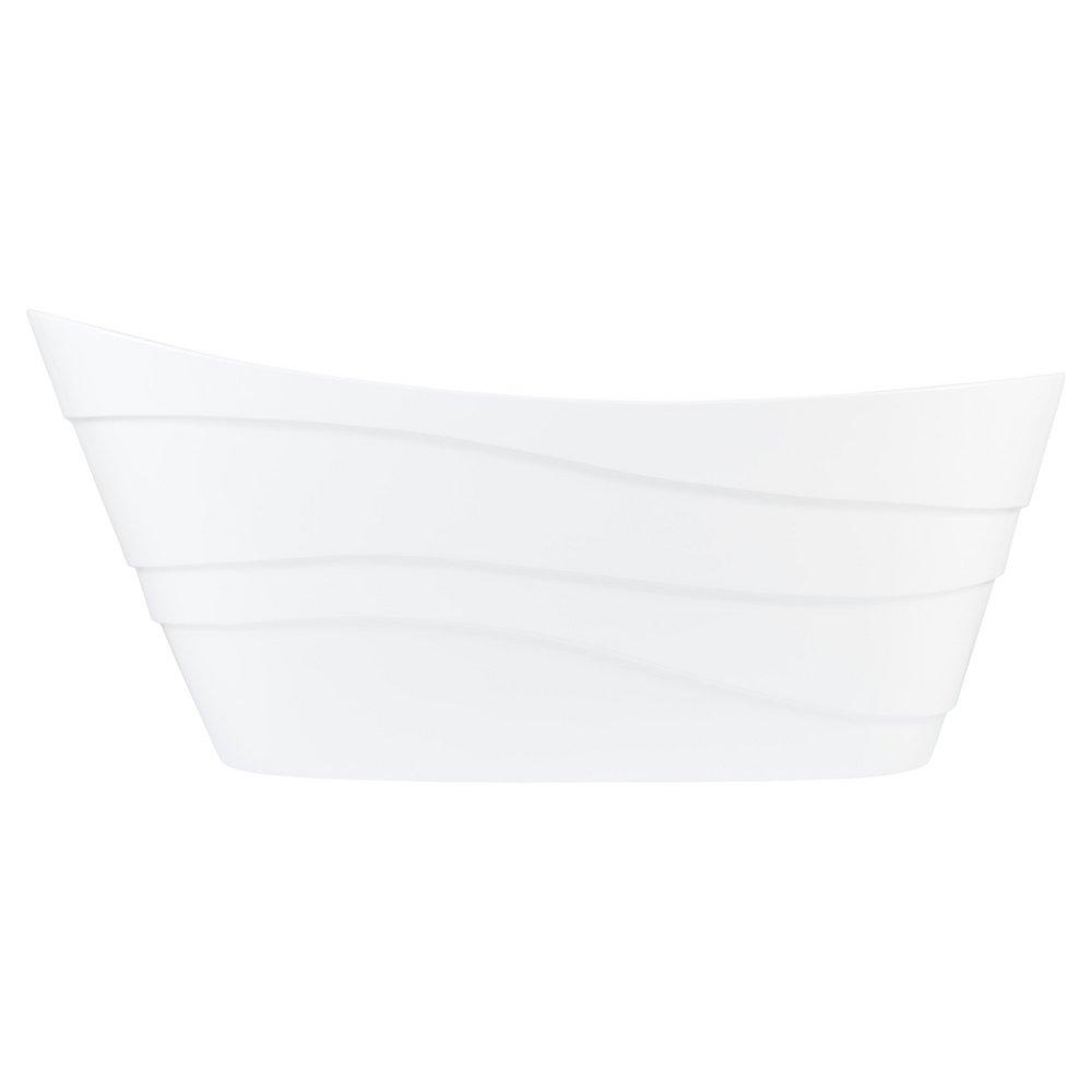 Signature Hardware White/White 67-1/4 x 29-1/8 in. Freestanding Bathtub End Drain 