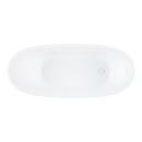 Signature Hardware White 67-1/4 x 29-1/8 in. Freestanding Bathtub End Drain 