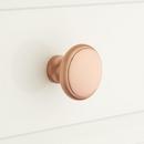 Signature Hardware Satin Brass 1-1/4 in. Brass Round Cabinet Knob 