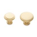 Signature Hardware Satin Brass 1-1/4 in. Brass Round Cabinet Knob 