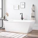 Signature Hardware White/Black 66 x 31-1/2 in. Freestanding Bathtub End Drain 