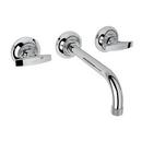 ROHL® Polished Chrome Two Handle Wall Mount Widespread Bathroom Sink Faucet