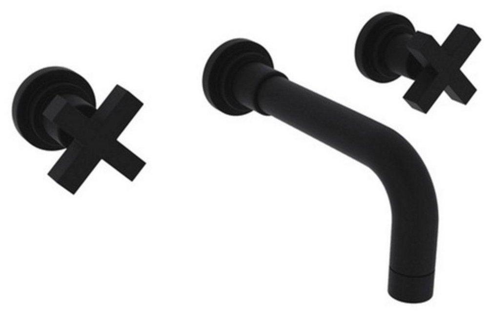 Two Handle Widespread Bathroom Sink Faucet in Matte Black 