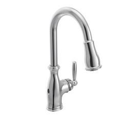 Single Handle Pull Down Touchless Kitchen Faucet in Polished Chrome