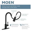 Moen Oil Rubbed Bronze Single Handle Pull Down Touchless Kitchen Faucet with Reflex, PowerClean and MotionSense Technology 