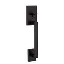 Metal Square Door Lever in Iron Black