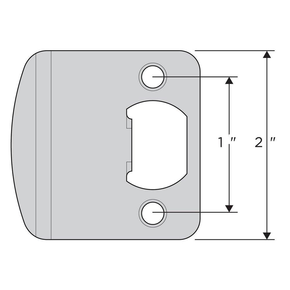 Kwikset Satin Nickel Extended Lip Strike Plate 