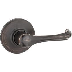 Metal Round Door Lever in Venetian Bronze