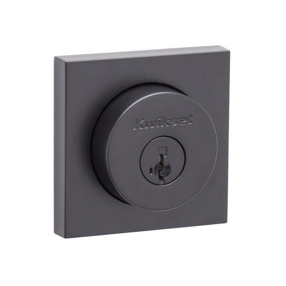Kwikset Matte Black Keyed Both Side Double Cylinder Deadbolt 