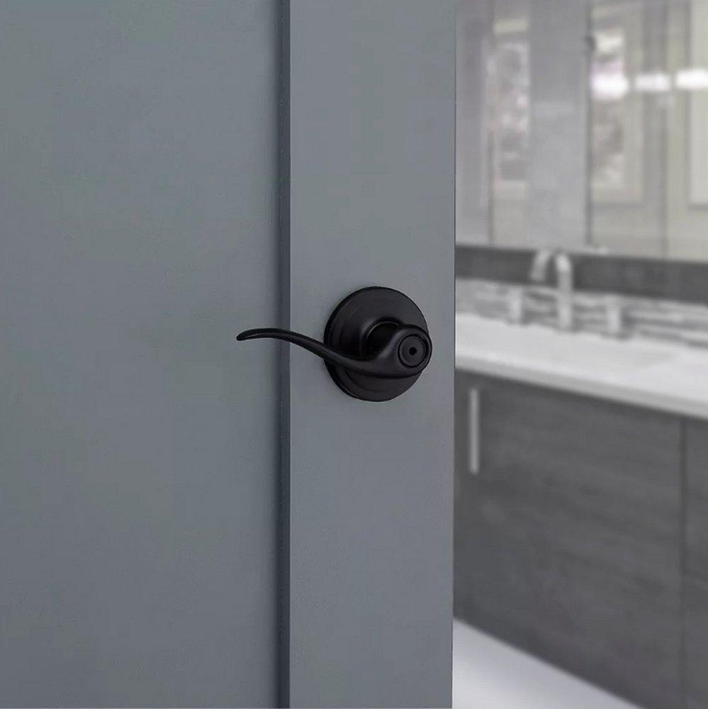 Kwikset Matte Black PRIV LEV IRBL 
