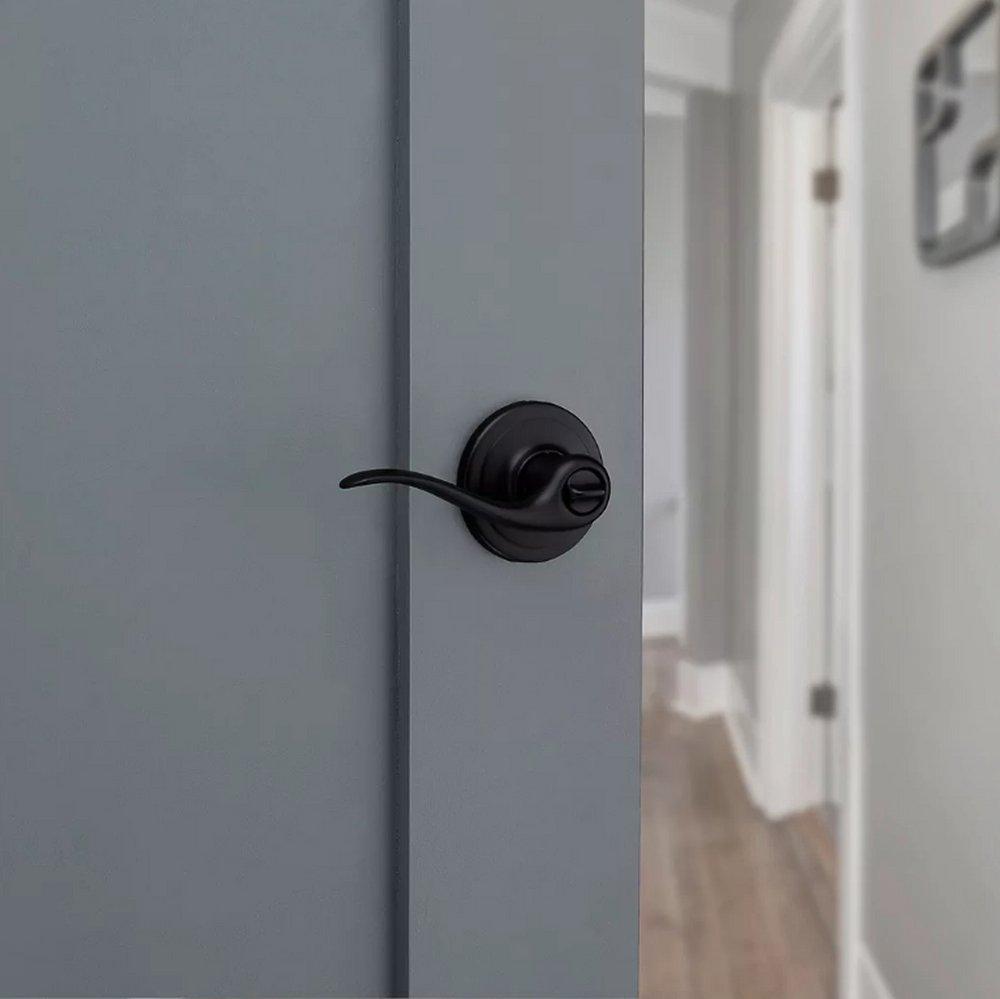 Kwikset Matte Black PRIV LEV IRBL 