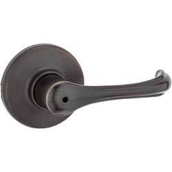 Metal Round Door Lever in Venetian Bronze
