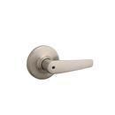 Round Privacy Lever in Satin Nickel