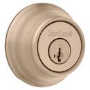 Kwikset Antique Brass 2-1/2 x 1-1/16 in. Deadbolt Lock 
